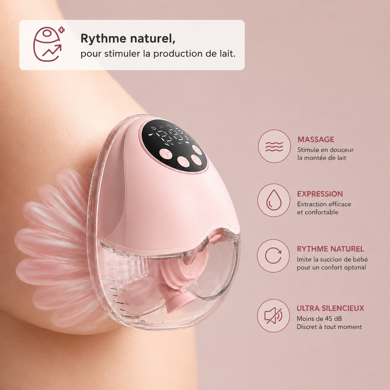 Bebidou Be'Libre™ - Tire lait mains libres solo
